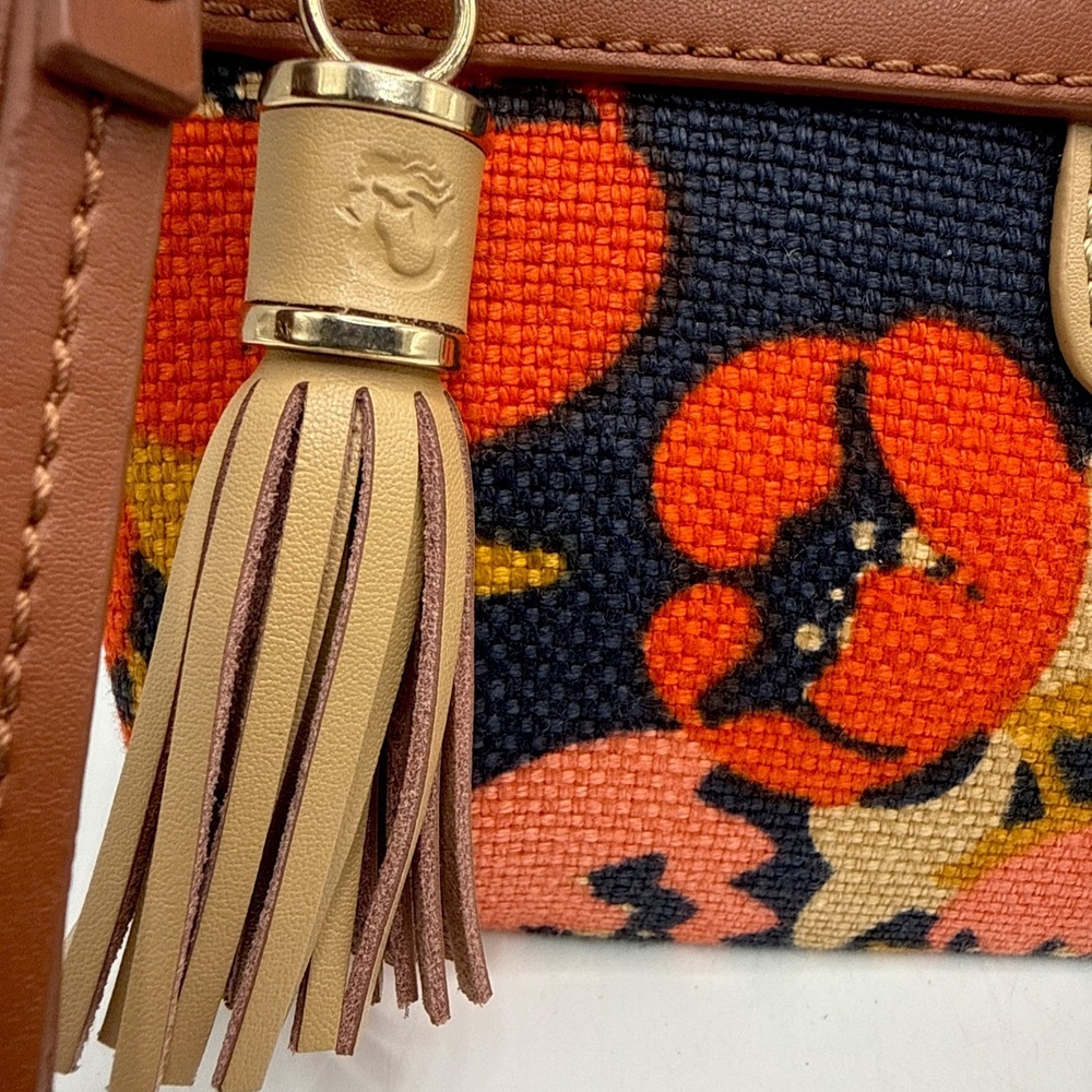 Spartina 449 Waving Girl Tassel Wristlet Floral Wallet Bag Travel - Picture 3 of 12